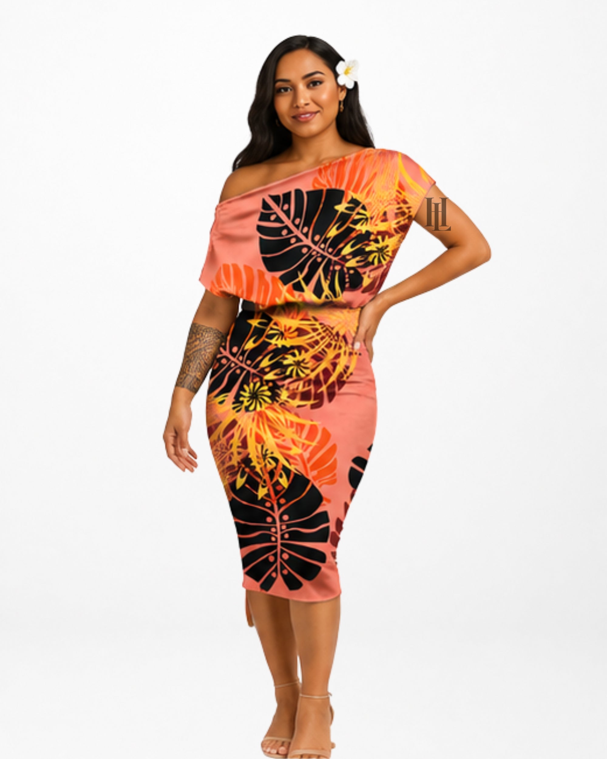 81: TALITASI Monstera Dress