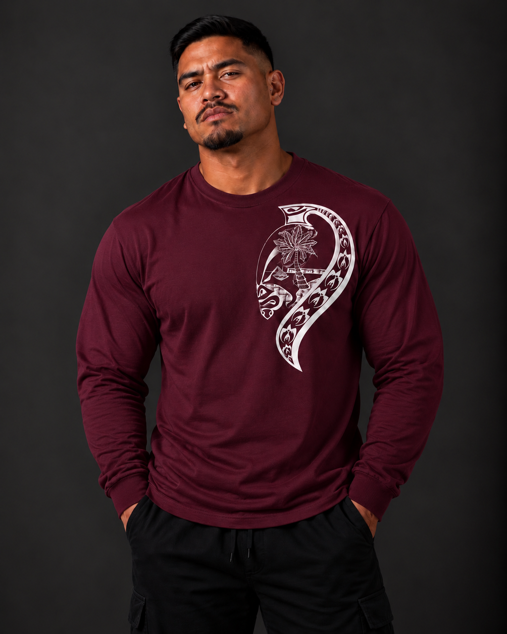 Taotaomona Long Sleeve (Wine)