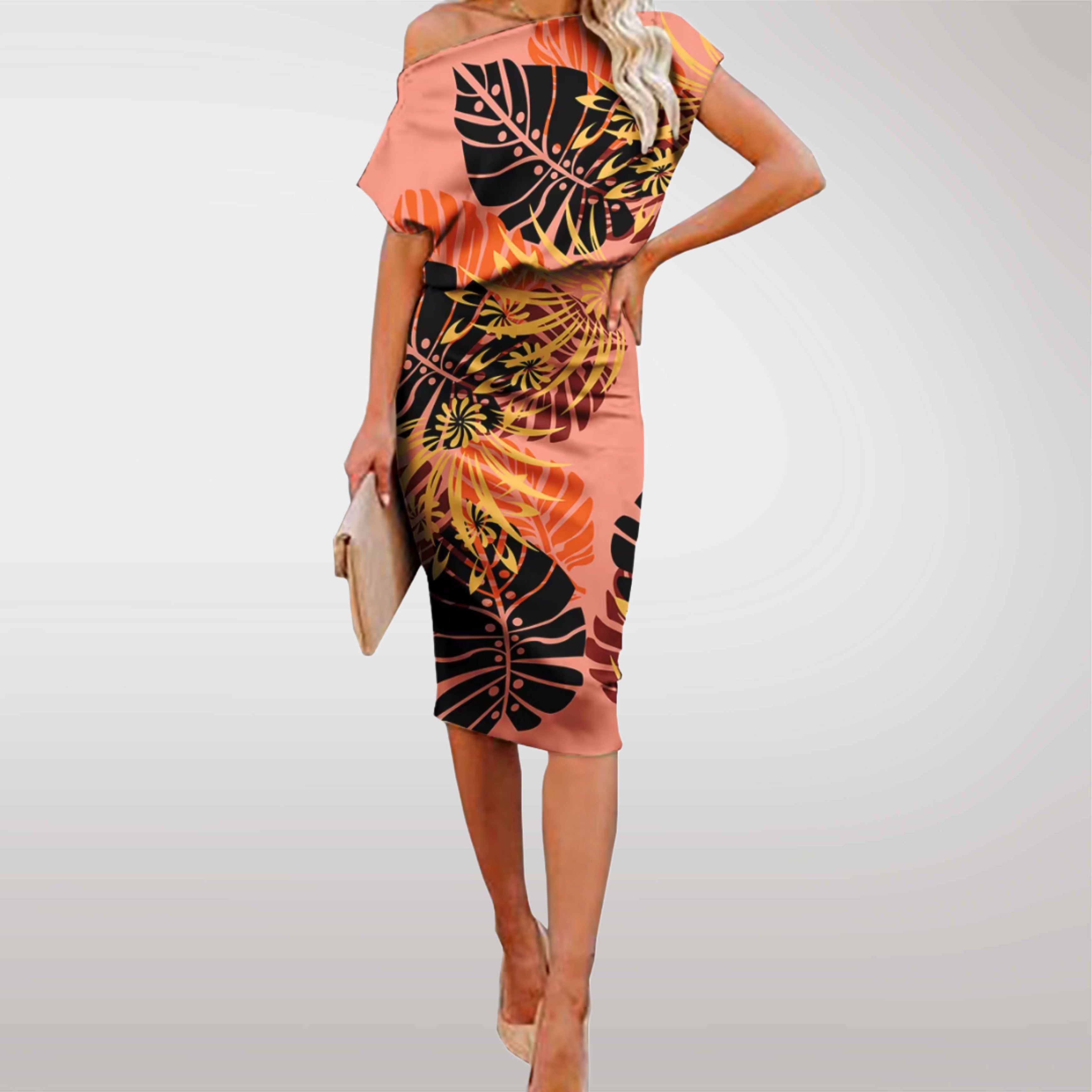 81: TALITASI Monstera Dress