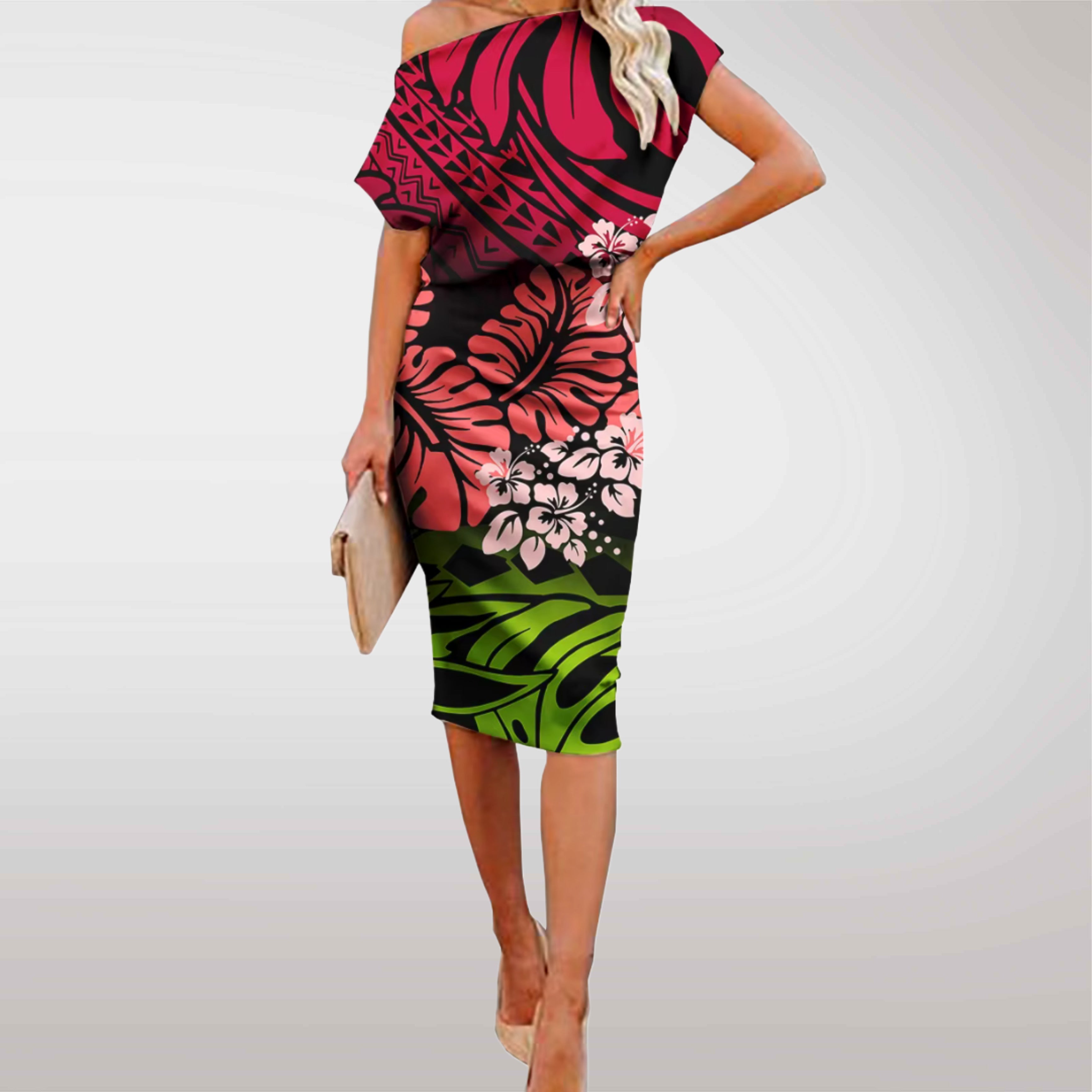 84: TALITASI Monstera Dress