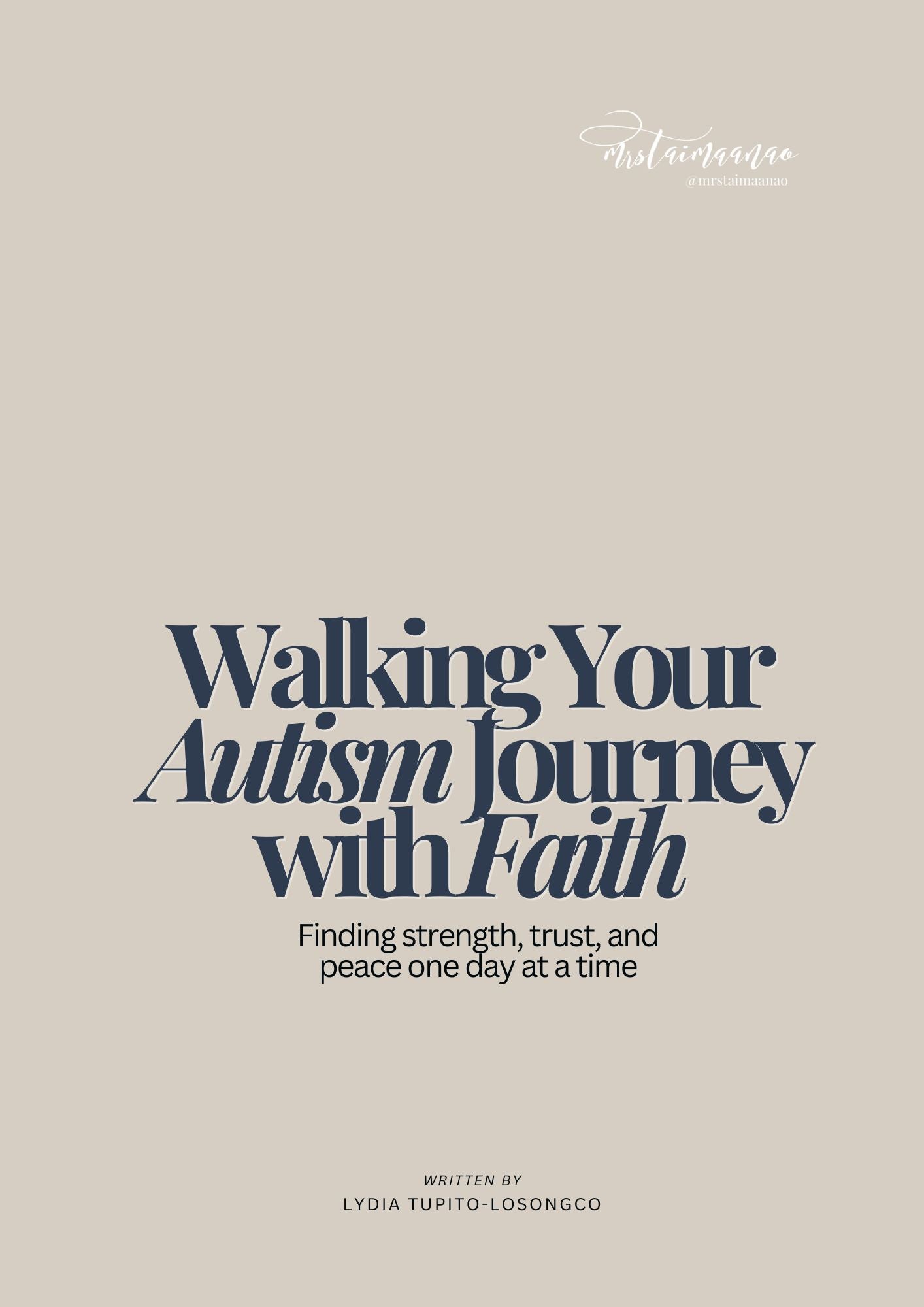 "Walking Your Autism Journey with Faith" Reflection Guide